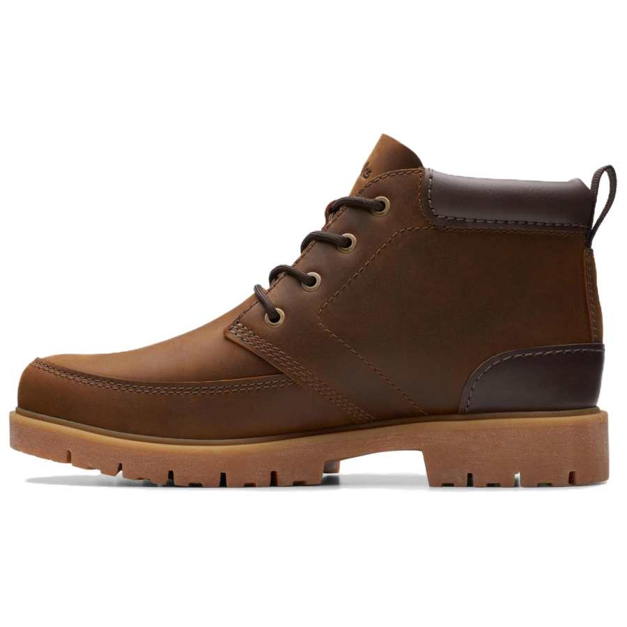 Clarks Clarks Leather Short Combat Boots Men's Brown