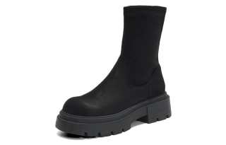 PT'SON Fabric Ankle Boots 5.5cm Women's