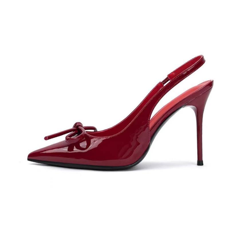 RoseDoris Patent Leather Slim Heel High Heels Women's