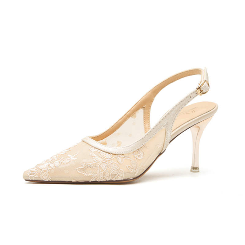 TATAYA Microfiber Leather Slim Heel High Heels 8cm Women's