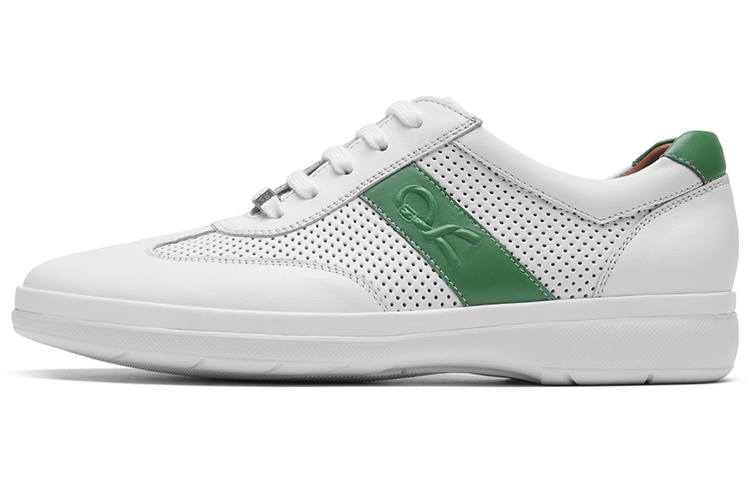 ROBERTA DI CAMERINO Cow Leather Slip Resistant, Abrasion Resistant, Rebound Low top Casual Shoes Men's White Green