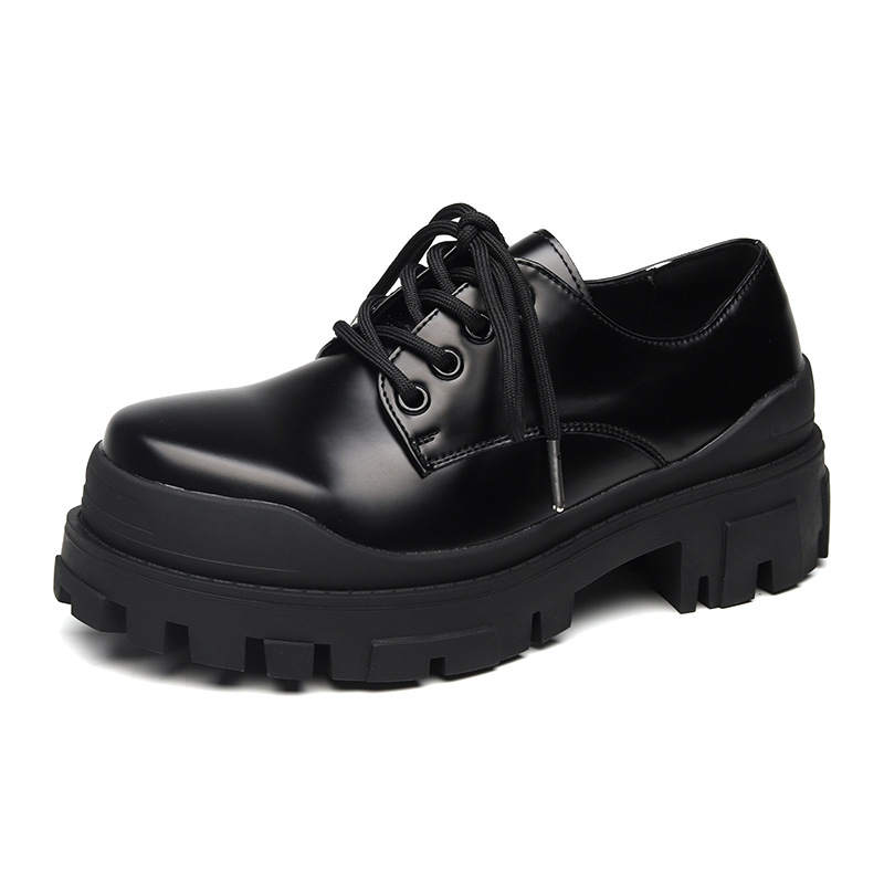 V05 Chunky Derby Shoes, Platform Height Increasing, Couple Leather Shoes, British Premium Feel, Commute, Casual Shoes