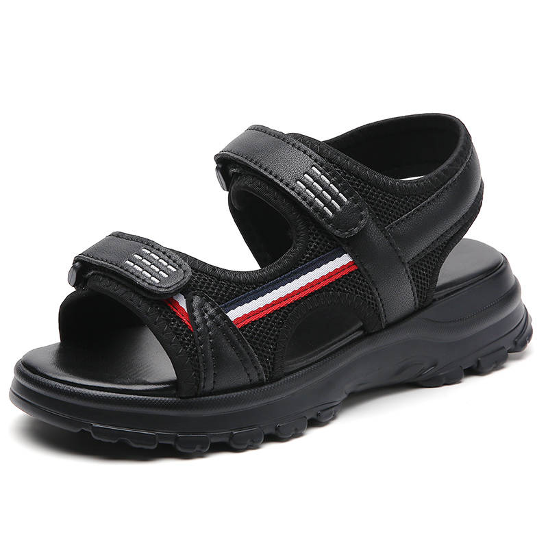 Reivantix Reivanti Microfiber Leather One Strap Sandals 4.5cm Women's Black