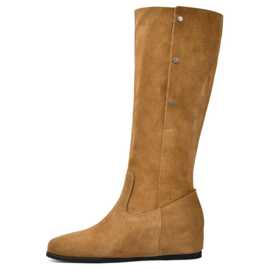 TOOMANYSHOES Nomad Manual Knee high Boots Women's Khaki