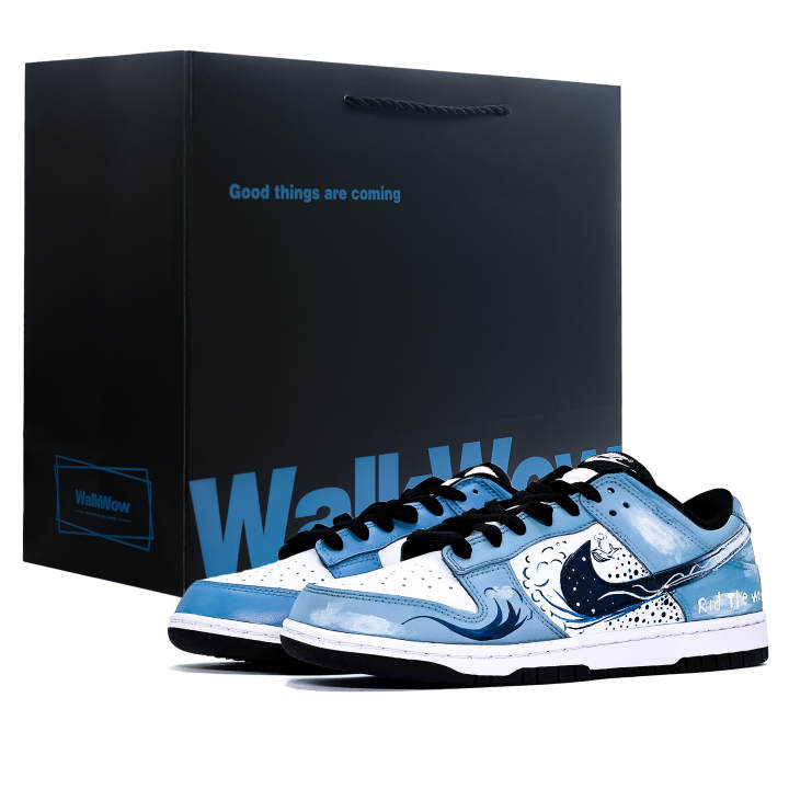 Nike Nike Dunk Cushioning Abrasion Resistant Cushioning, Wear Resistant Low top Skateboard Shoes Unisex Blue