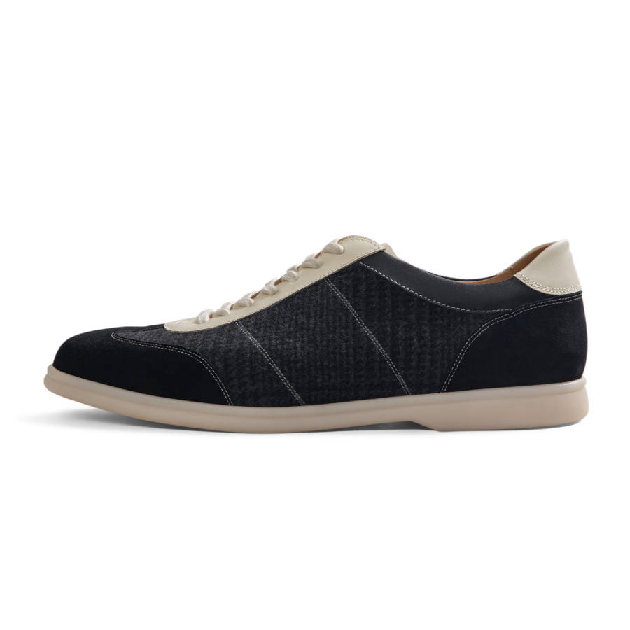 THOM WILLS MARLING&EVANS x THOM WILLS Vintage Trendy Flannel Patchwork Suede German Army Trainers Casual Shoes Unisex