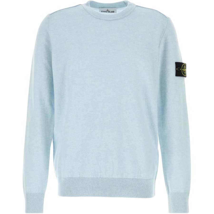 Stone Island logo-patch wool sweater