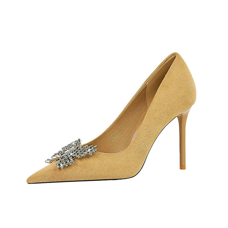 BIGTREE BIGTREE Suede Slim Heel High Heels 9cm Women's