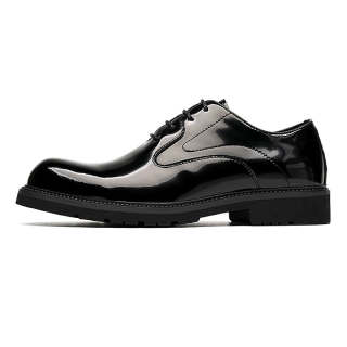 KAQIAODI Cow Split Leather Casual Shoes Men's Black