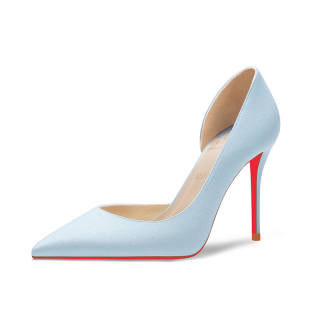 GABPIHLA HEURST Microfiber Leather Slim Heel High Heels Women's Blue