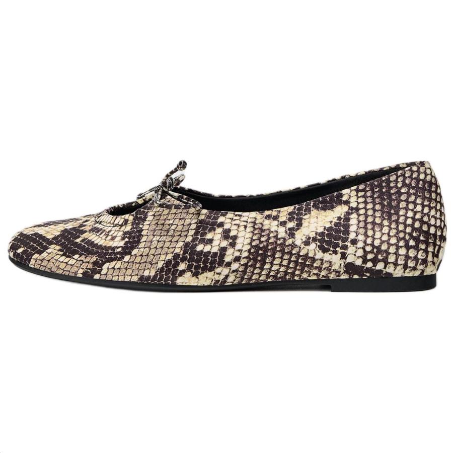 ZARA Casual Shoes 1CM Women's Snakeskin Print