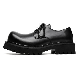 LUOMAIKE Microfiber Leather Casual Shoes Men's Black