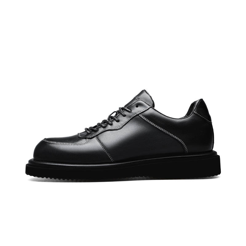 PARDASAUL Top Grain Cow Leather Casual Shoes Men's Black