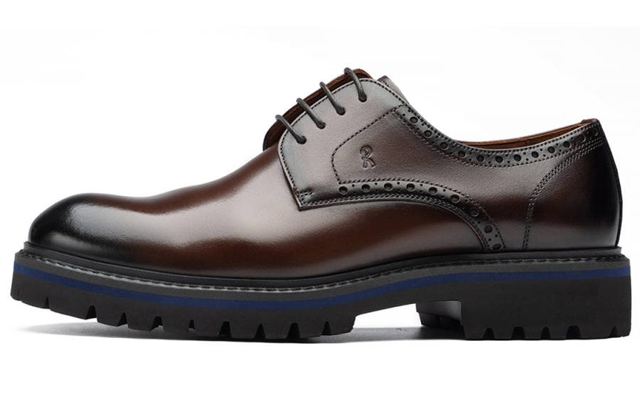 Roberta Di Camerino Casual Leather Shoes Men's Low Top Brown