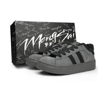 Mengsai Thermal Slip Resistant Low top Skateboard Shoes Women's Black Warrior