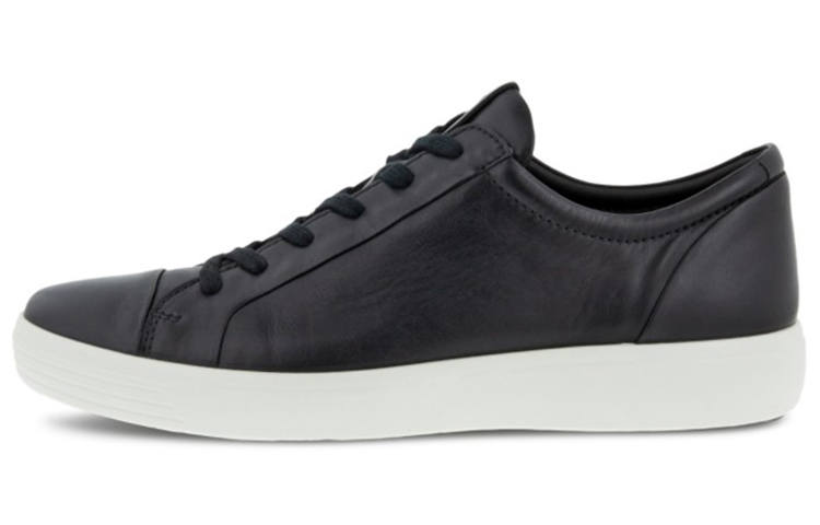 Ecco Ecco SoftCool Size 7 Cow Leather Low top Skateboard Shoes Men's Black