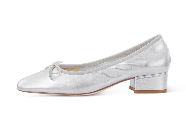 7or9 Silver Filigree Rolls Sheepskin Women's Casual Shoes 3.5cm Women's Silver