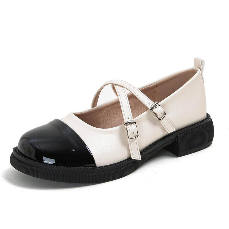 ZUOMILUO Patent Leather Block Heel Mary Jane Shoes 3cm Women's