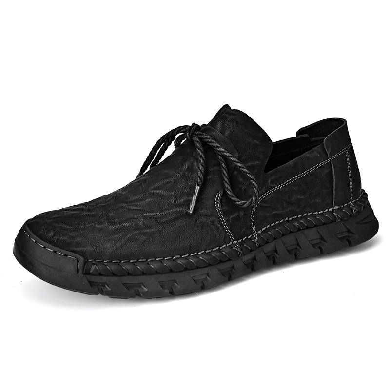 Laoks Men's Casual Shoes Men's Low Top Black/Brown