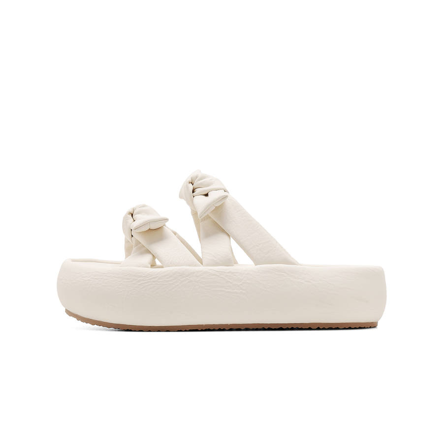 C°BANNER Rubber Leather Patchwork Abrasion Resistant Slide Slippers Women's