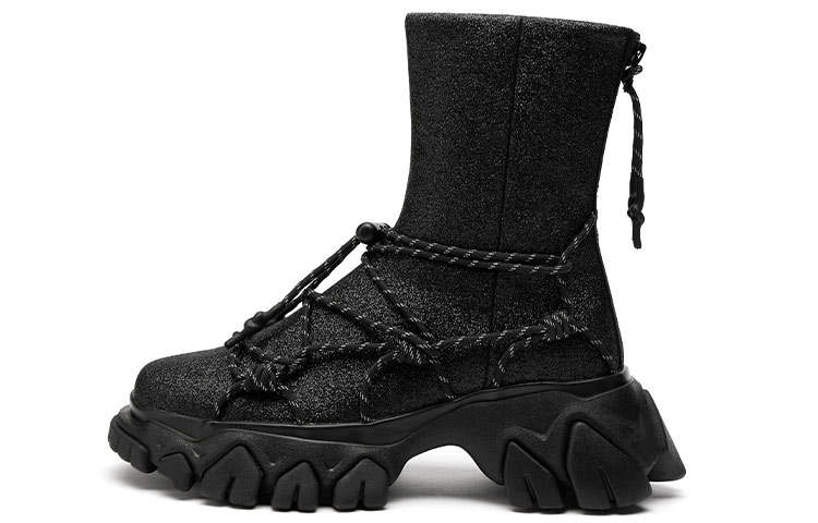 ANGEL CHEN Combat Boots Unisex Black