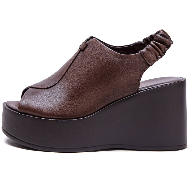 JIEZHOU Vintage One Strap Sandals 8cm Women's