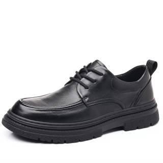 CITONGXIANSHENG Cow Split Leather Casual Shoes Men's Black