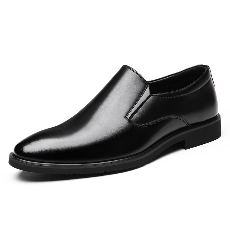 CITONGXIANSHENG Cow Split Leather Casual Shoes Men's Black