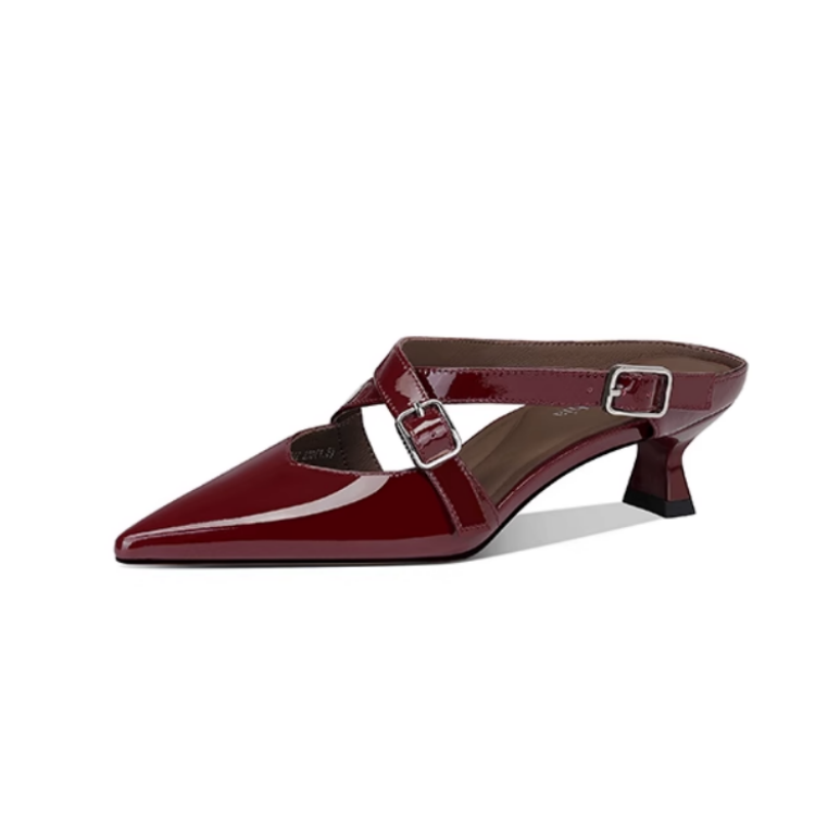 JESSICA SOPHIA Rubber Sole Metal Closed Toe Slippers Women's