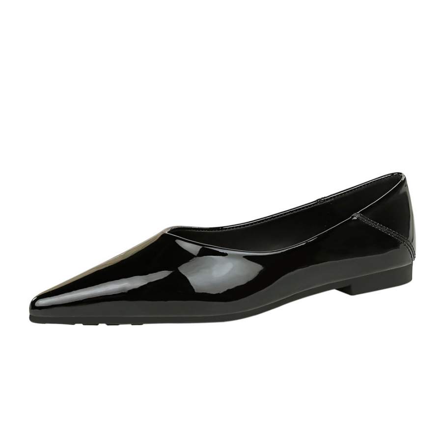 Bamiti Like Walking On A Level Surface Patent Leather Casual Shoes 1CM Women's