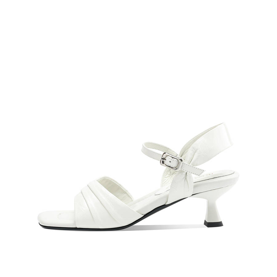 Rosa Bianca Cow Leather One Strap Sandals 6CM Women's