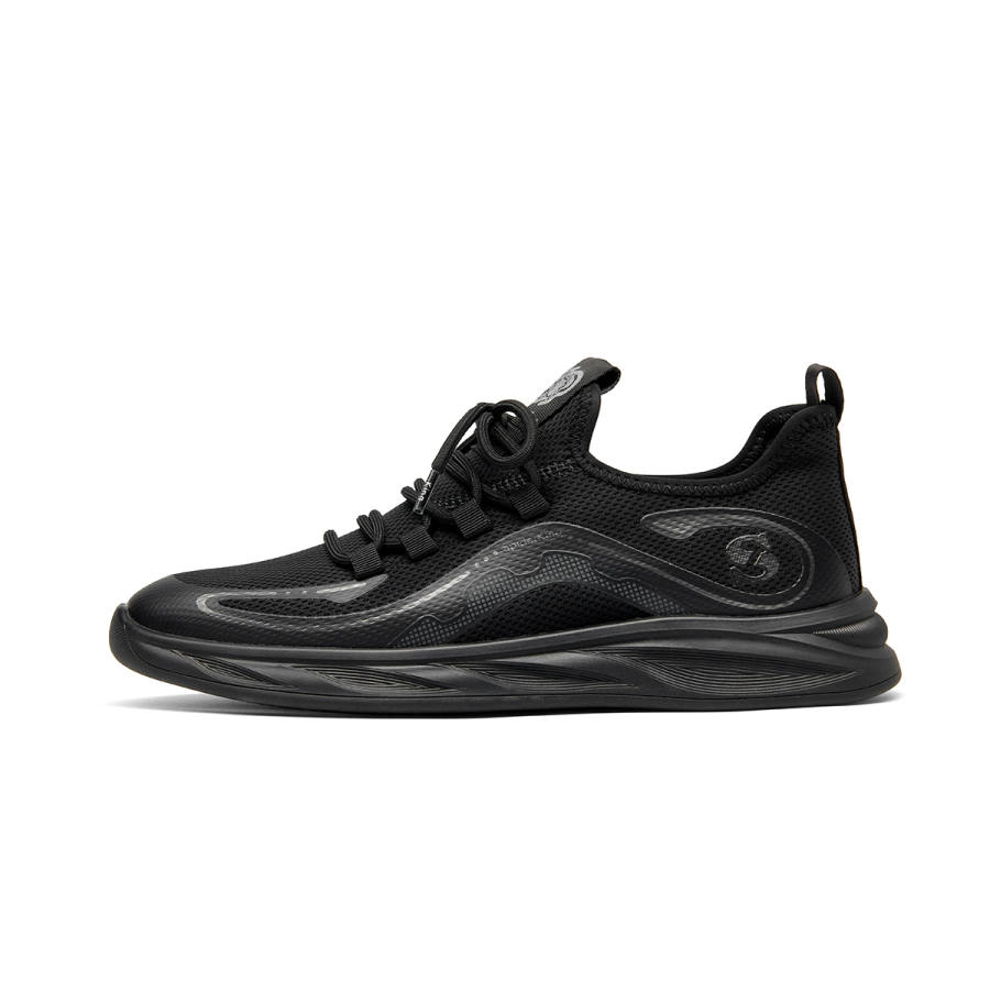 Spider King Fabric Breathable Cushioning Breathable Cushioning Low top Casual Running Shoes Men's Black