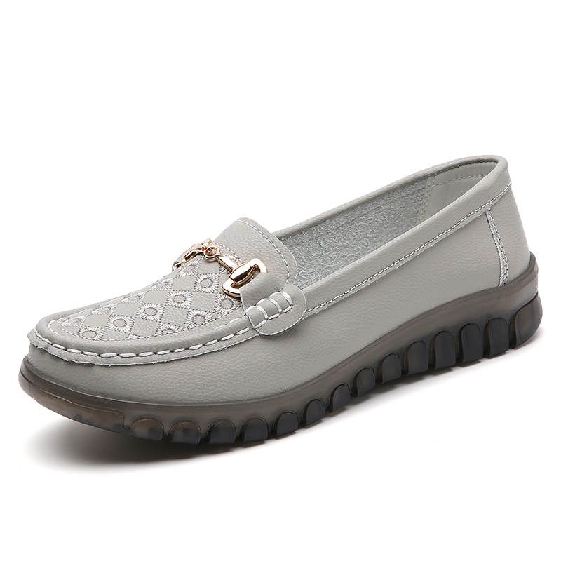 Reivantix Gommino Loafers Women's Gray/Beige/Black