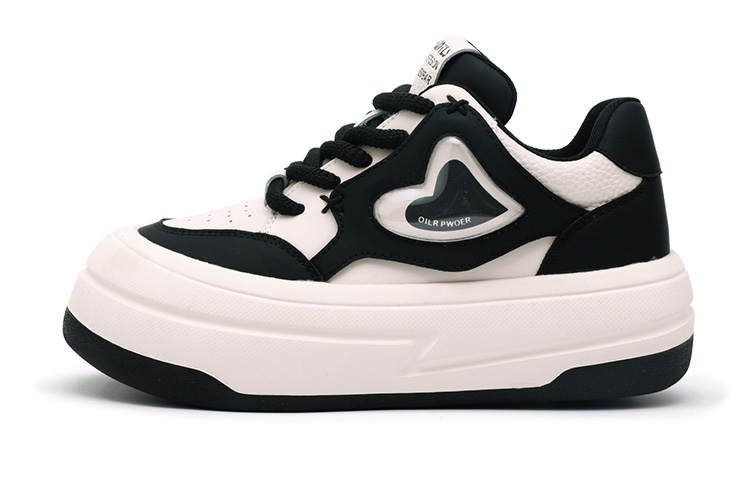 Mr.shang Abrasion Resistant Abrasion Resistant Low top Skateboard Shoes Women's Black White