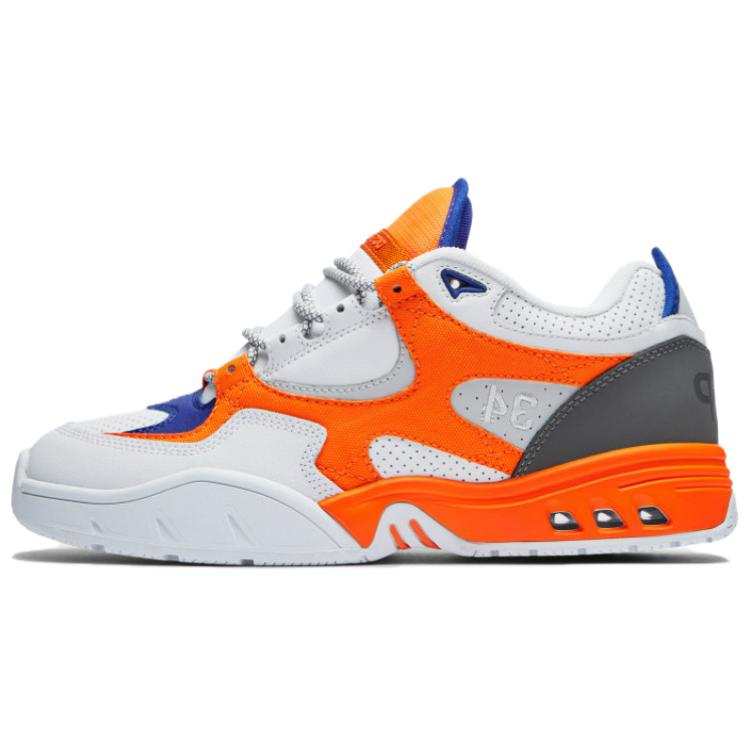 DCSHOES JSP x DC Shoes KALIS OG Cow Leather Low top Casual Shoes Men's Gray Orange