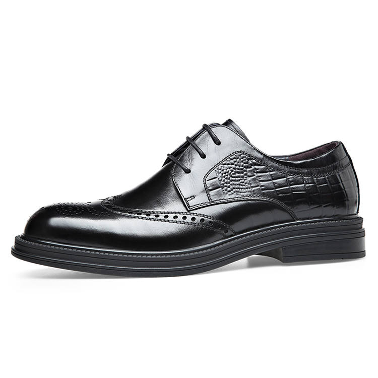 KAIMALONG Cow Leather Dress Shoes Men's Black