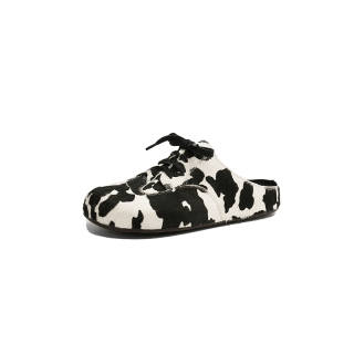 HONGYANGLIN Closed Toe Slippers Women's Cow Color