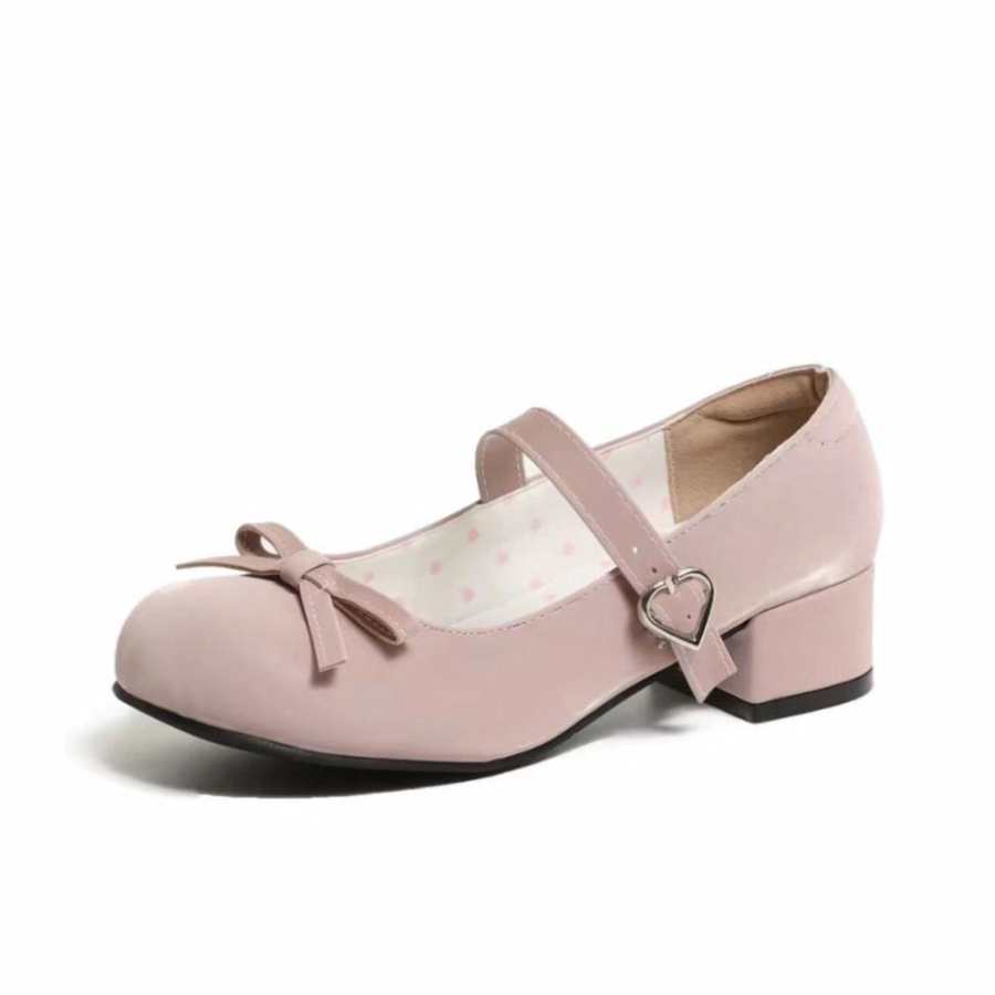 Feo Dvke Microfiber Leather Mary Jane Shoes Women's