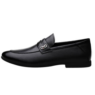 CKVUSAMG Top Grain Cow Leather Casual Shoes Men's Black