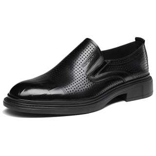 KANGNAI Dress Shoes Men's Low Top Black/Brown