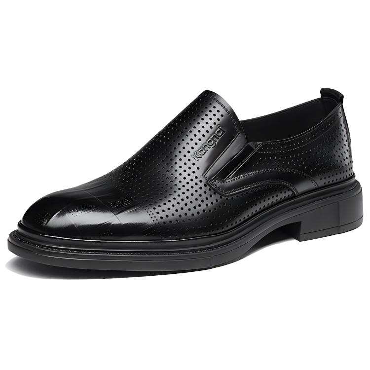 KANGNAI Dress Shoes Men's Low Top Black/Brown
