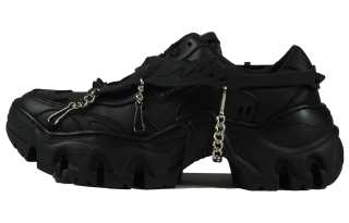 ROMBAUT Leather Low top Sports Casual Shoes Unisex Black