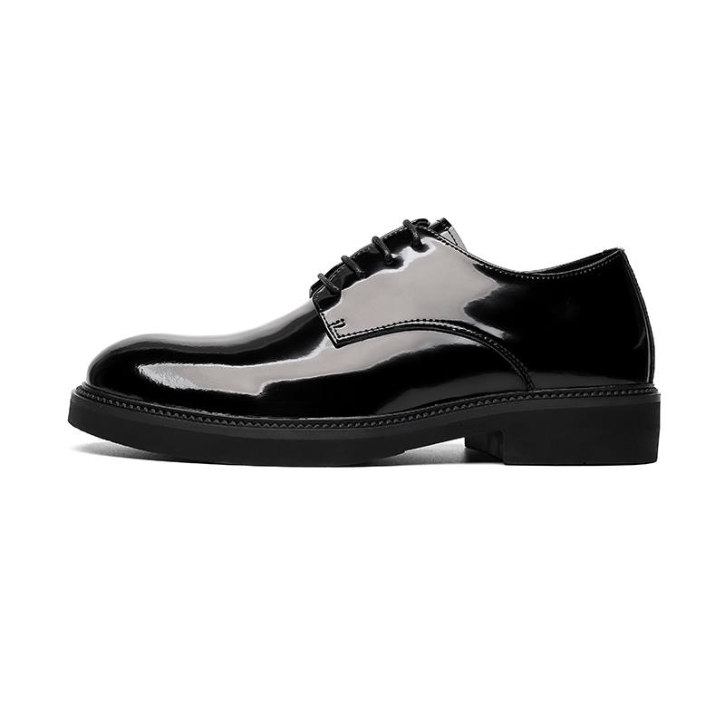 LUOMAIKE Cow Split Leather Dress Shoes Men's Black