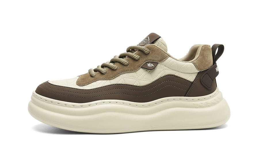 HLA Casual Shoes Men's Low Top Khaki, Black