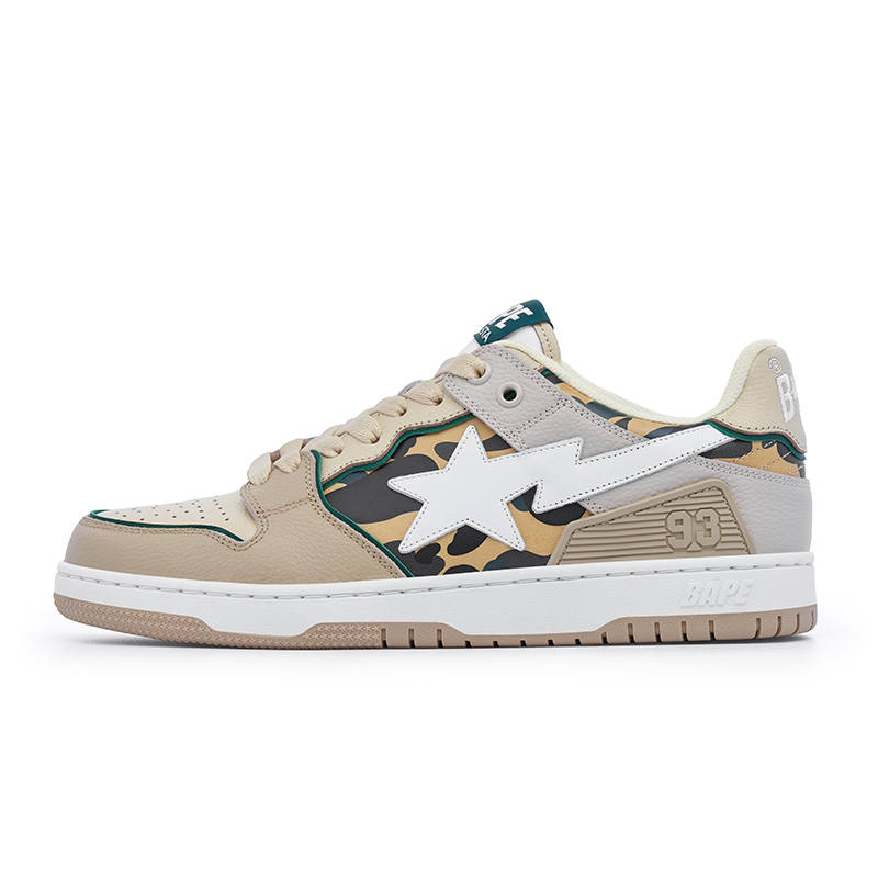 A BATHING APE STA Leather Low top Skateboard Shoes Women's