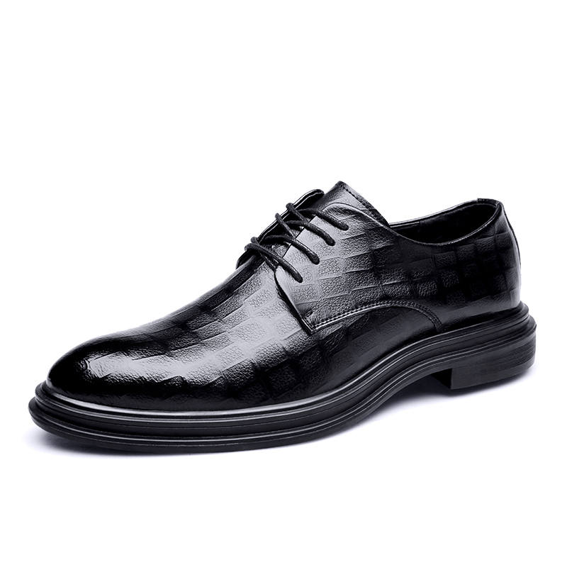 EGCHI Dress Shoes Men's Mid Top Black
