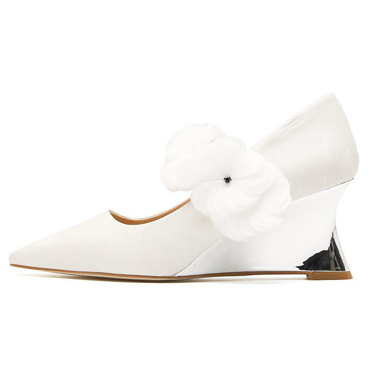 Ainer-cat Ainer cat Microfiber Leather Wedge Heel High Heels 7cm Women's