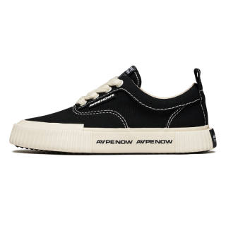 Aape Canvas Shoes Men's Low Top Black/White/Army Green