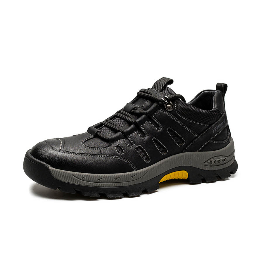 SHOUBA Cow Split Leather Slip Resistant Abrasion Resistant Slip Resistant Abrasion Resistant Low top Casual Shoes Men's