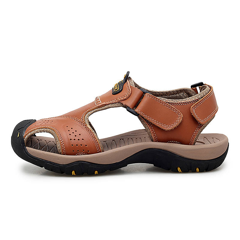 PLAY COBBLER Top Grain Cow Leather Beach Sandals Men's